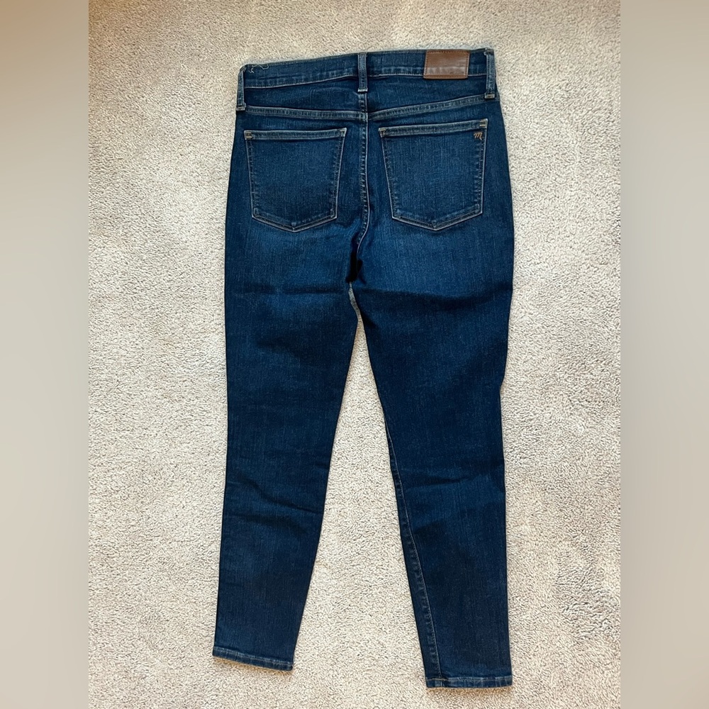 Madewell Jeans 10” High Rise Skinny Dark Wash - Size 28 Petite Y2K 2000 Grunge - Picture 5 of 5
